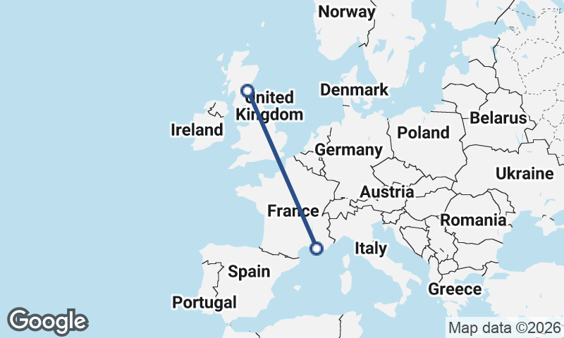 Marseille to Edinburgh