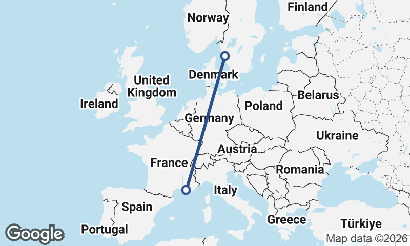 Marseille to Göteborg