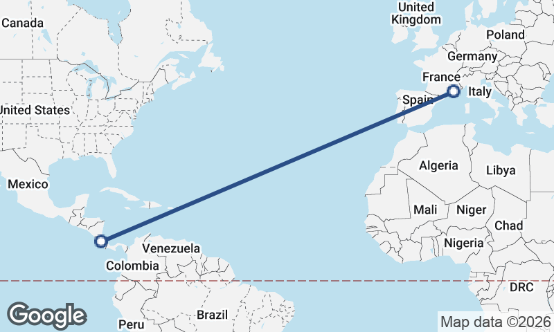 Marseille to San José