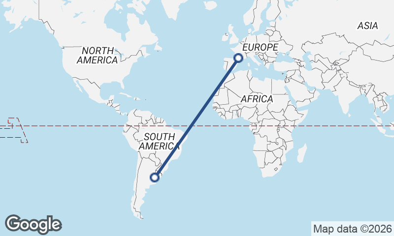 Toulouse to Buenos Aires