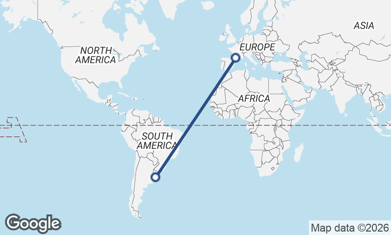 Toulouse to Montevideo