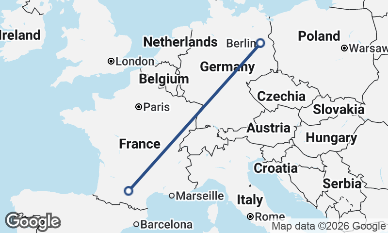 Toulouse to Berlin
