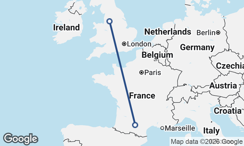 Toulouse to Manchester