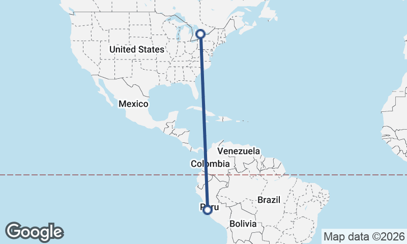 Toronto to Lima