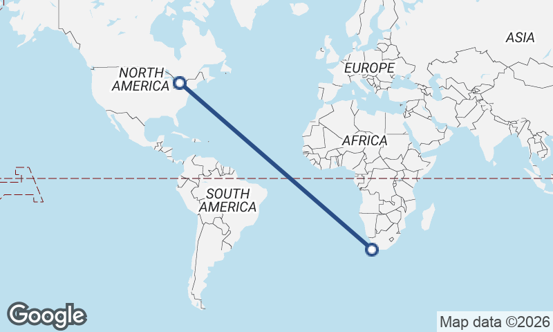 Toronto to Cape Town