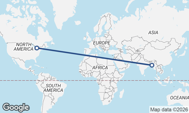 Toronto to Chittagong