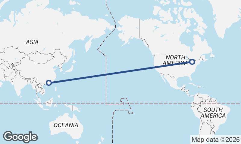 Toronto to Guangzhou