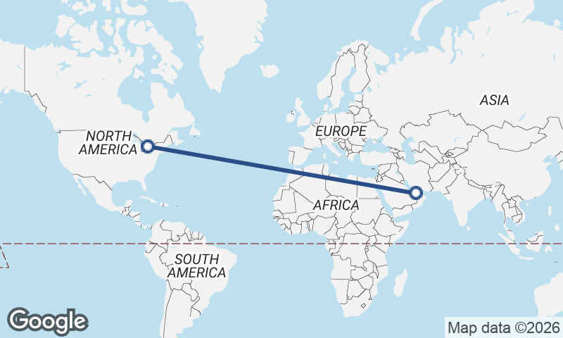Toronto to Abu Dhabi