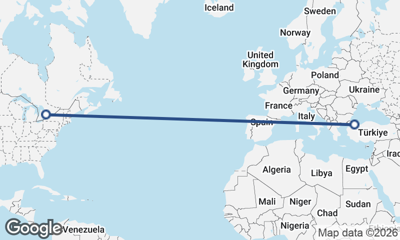 Toronto to Istanbul