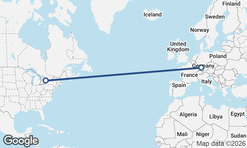 Toronto to Stuttgart