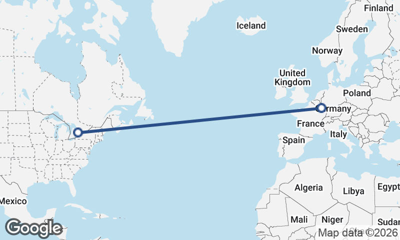 Toronto to Luxembourg City