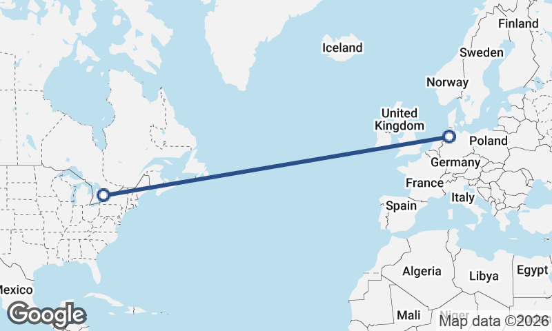 Toronto to Bremerhaven