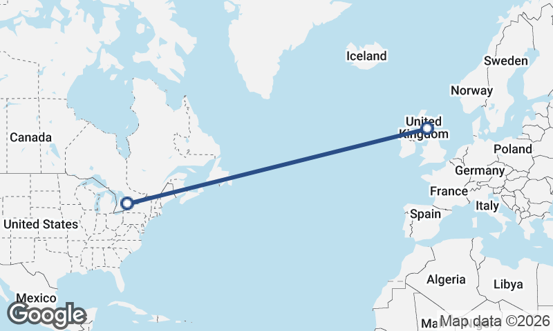 Toronto to Edinburgh