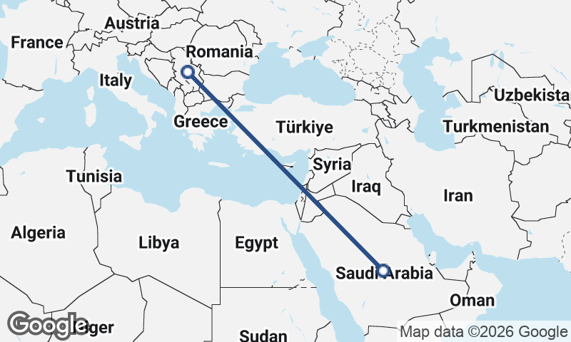 Serbia to Saudi Arabia