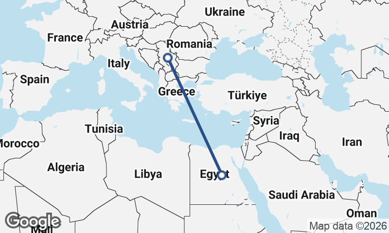 Serbia to Egypt