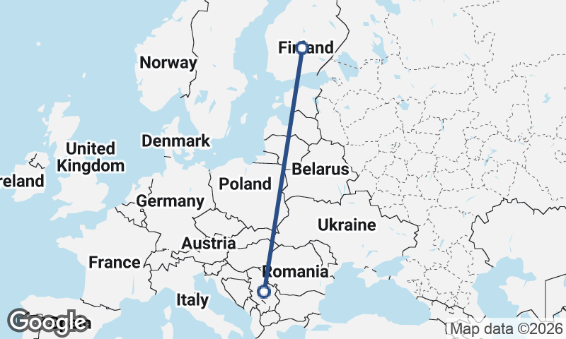 Serbia to Finland
