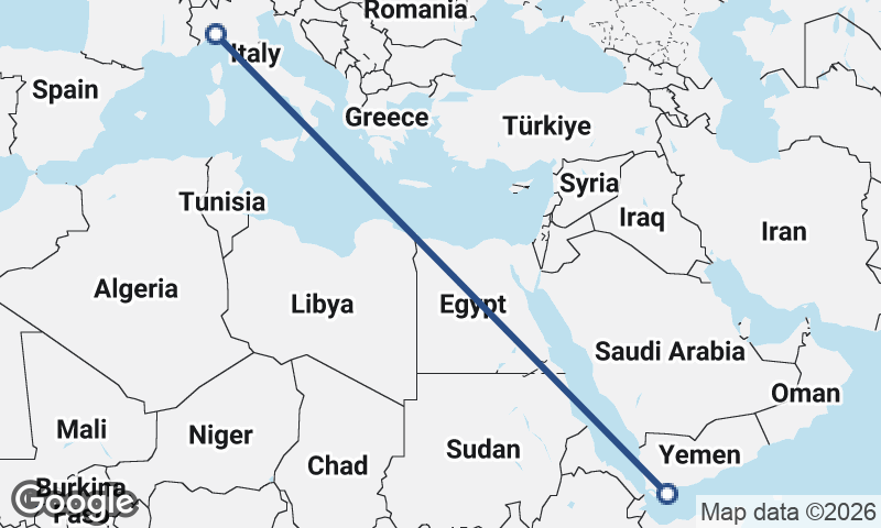 Genoa to Aden