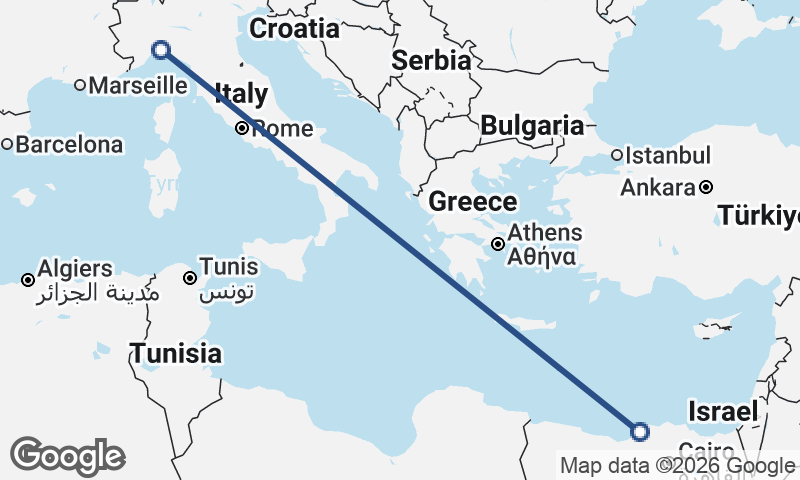 Genoa to Alexandria