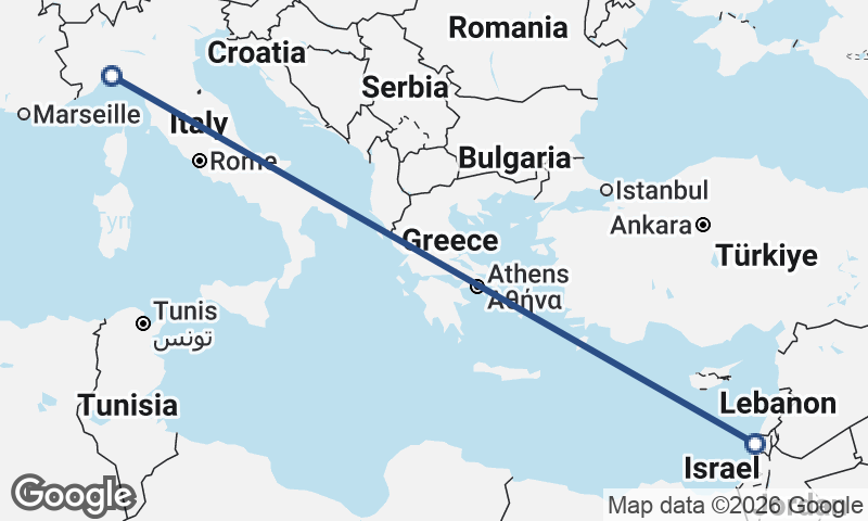 Genoa to Haifa