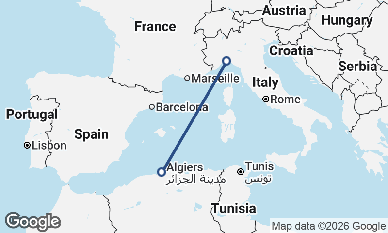 Genoa to Algiers
