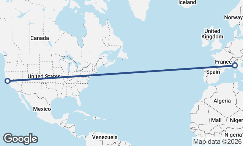 Genoa to San Francisco