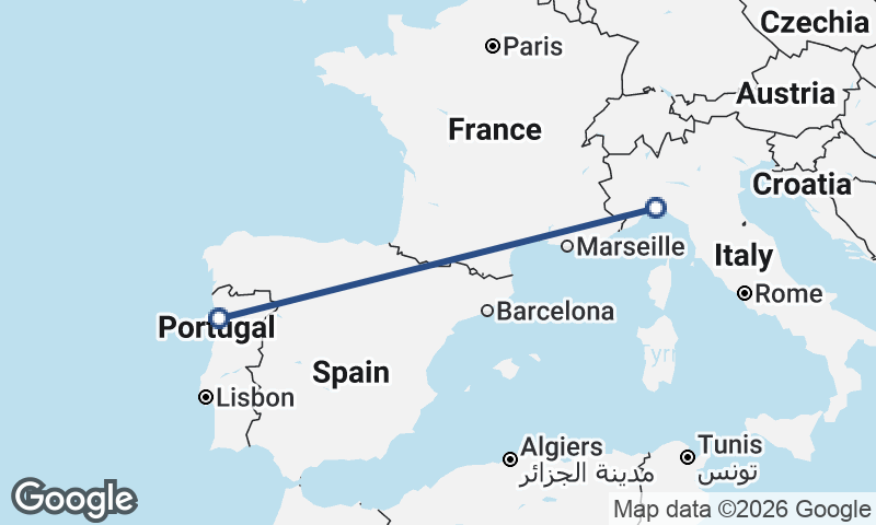 Genoa to Porto