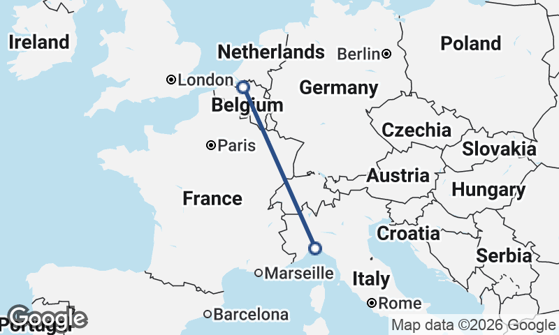 Genoa to Antwerp
