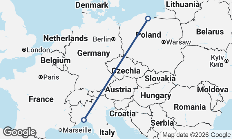Genoa to Gdańsk