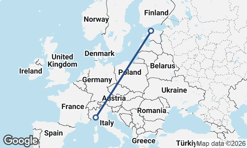 Genoa to Tallinn