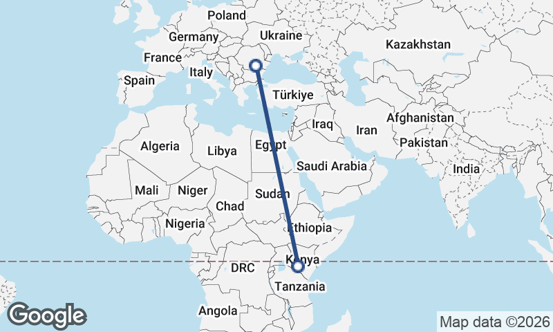 Bucharest to Nairobi
