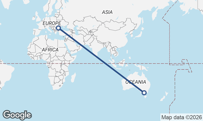 Bucharest to Melbourne