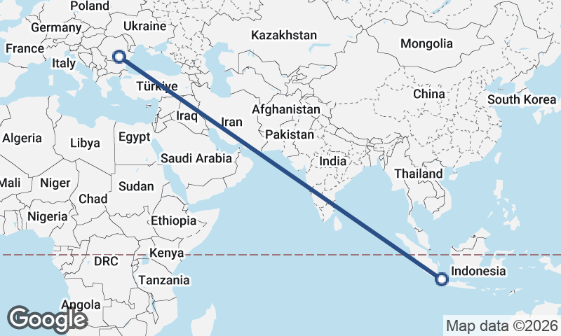 Bucharest to Jakarta