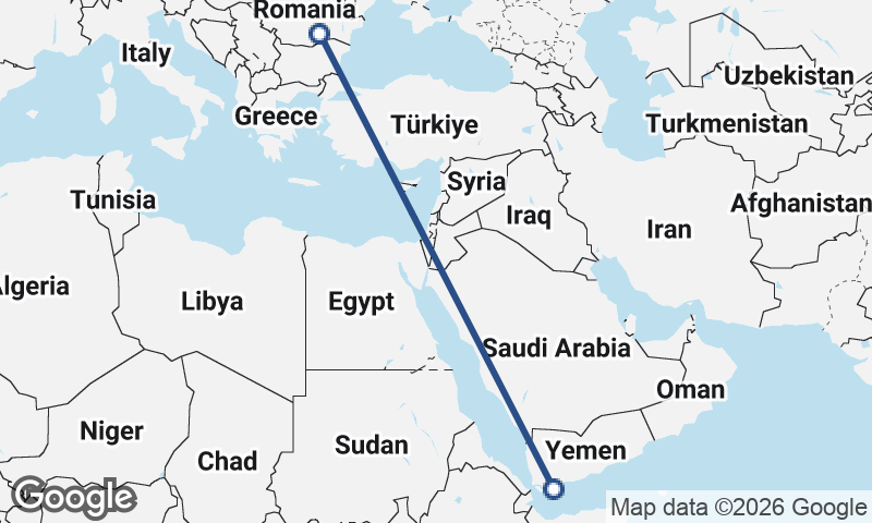 Bucharest to Aden