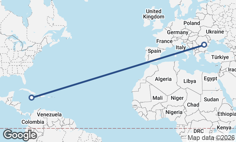 Bucharest to Kingston