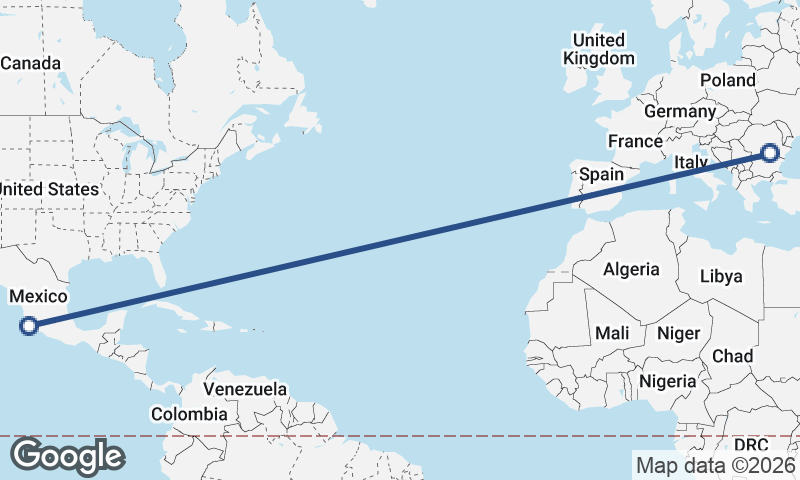 Bucharest to Manzanillo