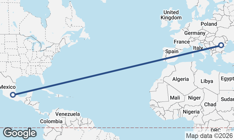 Bucharest to Mexico City
