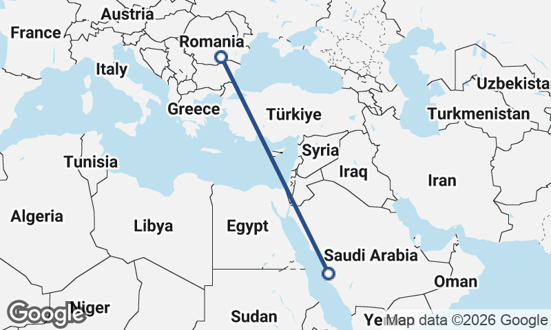 Bucharest to Mecca