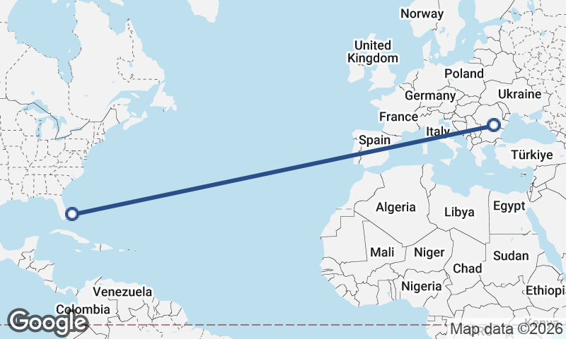 Bucharest to Freeport City