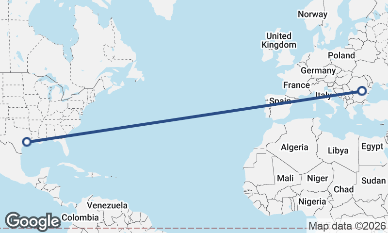 Bucharest to Houston