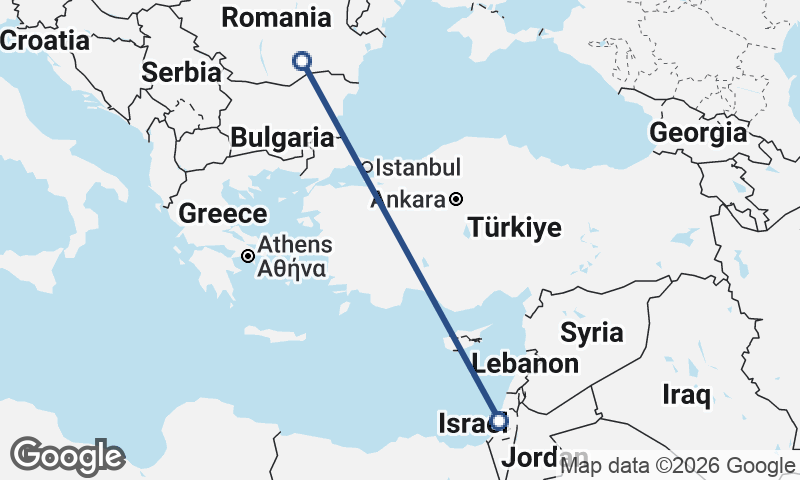 Bucharest to Tel Aviv-Yafo