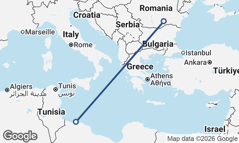 Bucharest to Tripoli