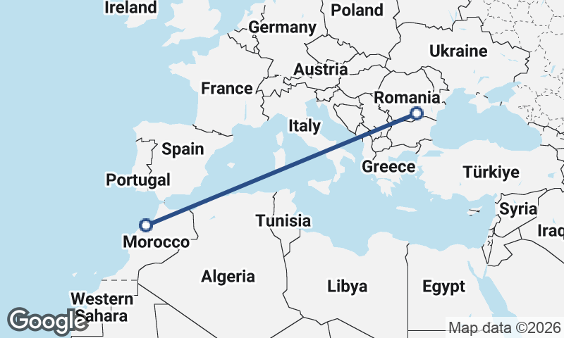 Bucharest to Casablanca