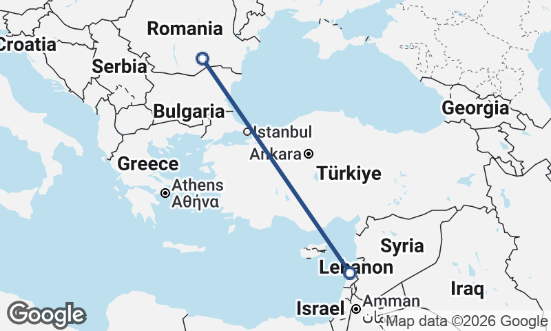 Bucharest to Beirut