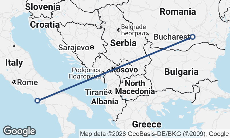 Bucharest to Naples