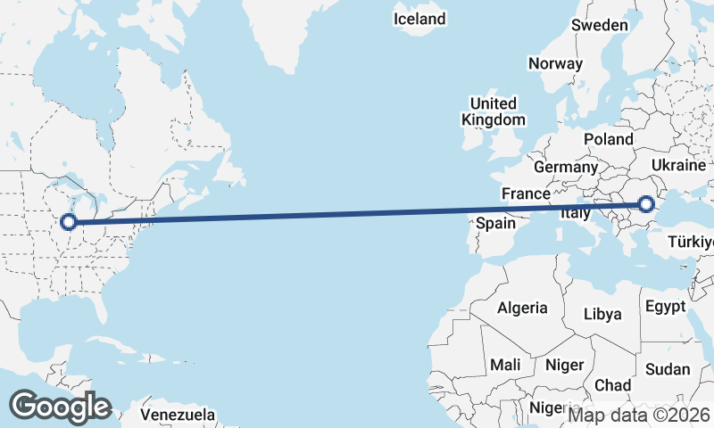 Bucharest to Chicago