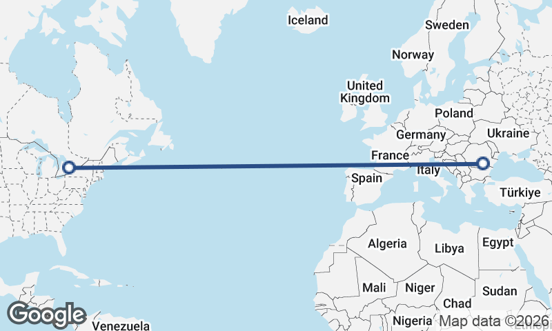 Bucharest to Toronto