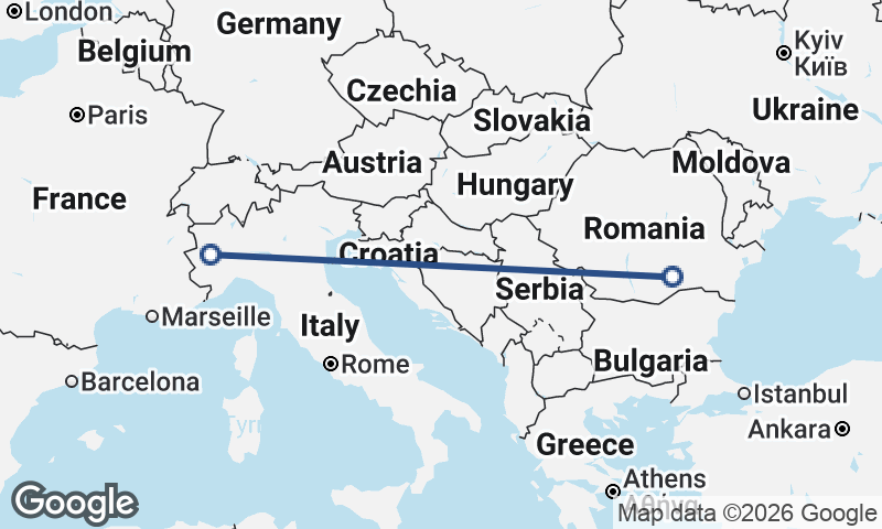 Bucharest to Turin