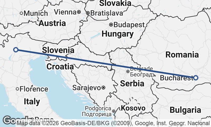 Bucharest to Trento