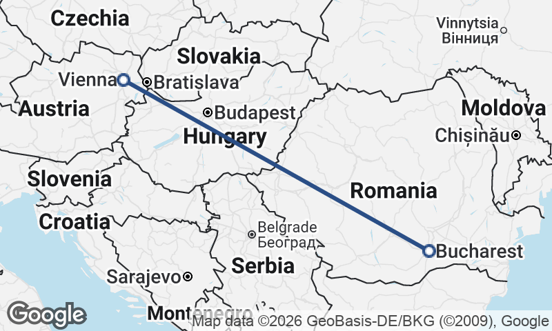 Bucharest to Vienna