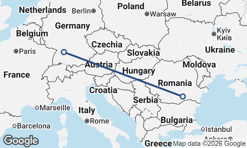 Bucharest to Stuttgart